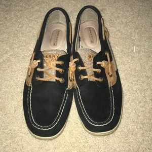 Black/brown sperrys